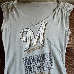 Milwaukee Brewers Women's Bling Sleeveless Top